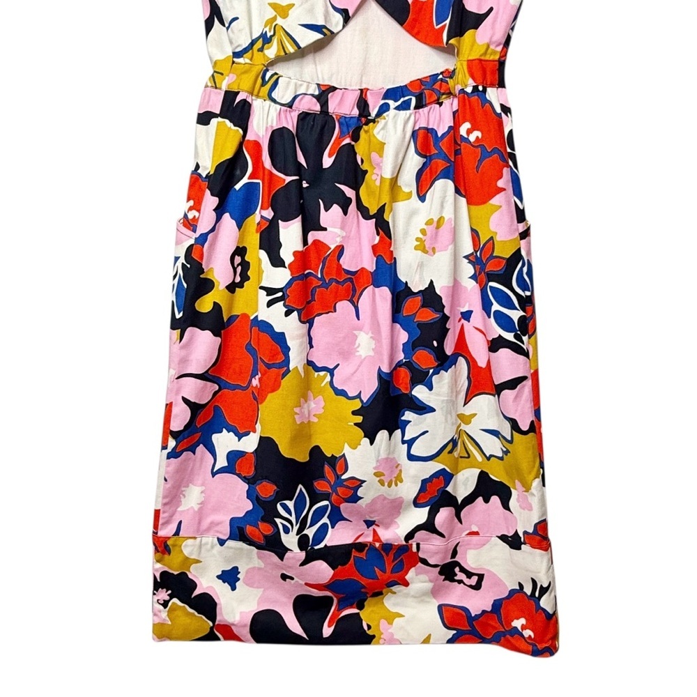 Anthropologie Whit Two Petal Print Open Back Floral Women’s Shift Dress Sz 4 - Picture 13 of 16